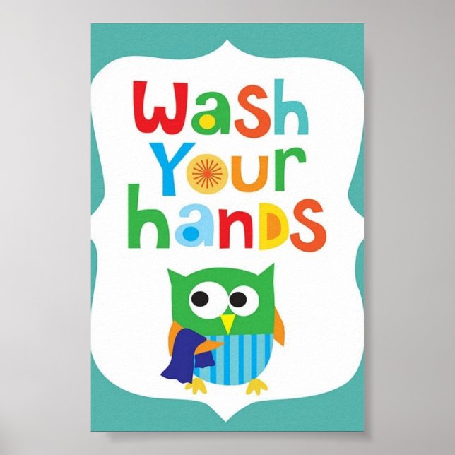 Poster For Kids  - Wash Your Hands (Frente)