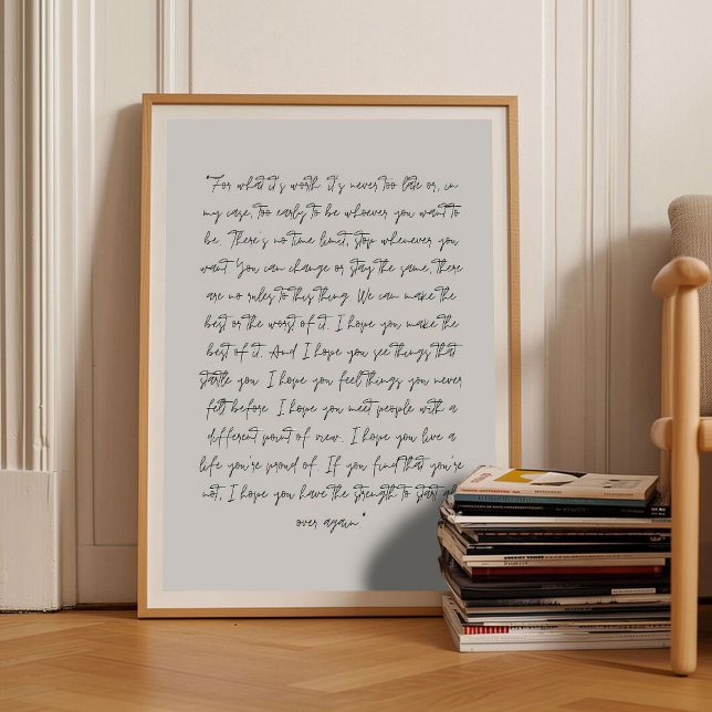 Poster For What It's Worth Print Affirmation Print Fitzge (Criador carregado)