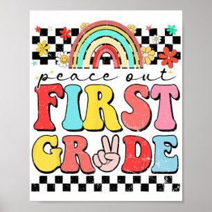 Poster Fora 1rua, Retro Groovy Feliz Dia Passado Da Escol