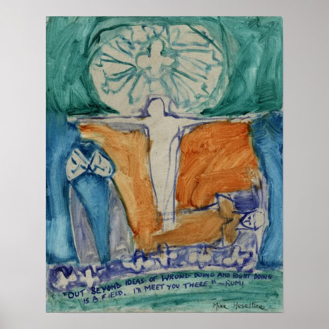 Poster "Fora além do errado fazer e fazer o certo", de Ru (Frente)