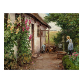 Pôster Fora da fazenda - H.A. Brendekilde