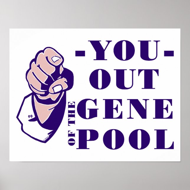 Pôster Fora da Piscina Gene (Frente)