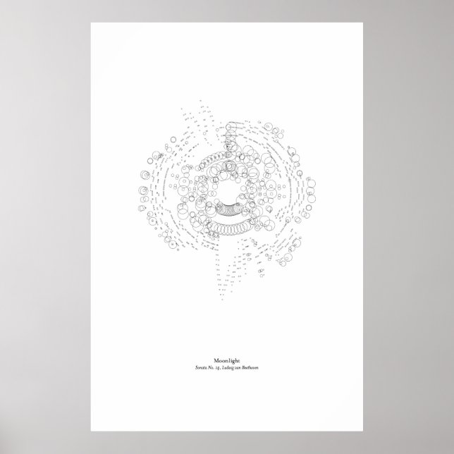 Pôster Fora do Funcionarios: Lua (preto) (Frente)