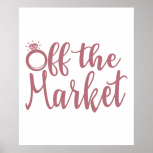 Poster Fora do Mercado - Festa de Solteira Casamento Noiv
