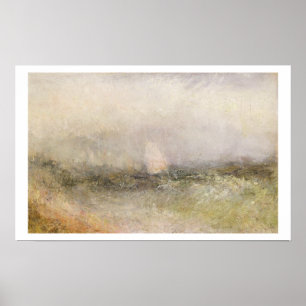 Pôster Fora do Nore: Vento e água, 1840-5 (óleo no pape