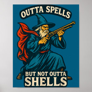 Poster Fora Feitiços Mas Não Fora Conchas Vintage 