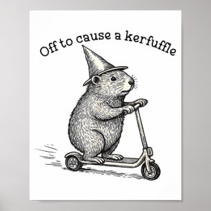Poster Fora Para Causar Um Capivara De Patinete Caos Conf
