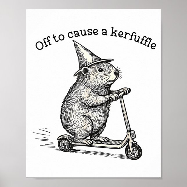 Poster Fora Para Causar Um Capivara De Patinete Caos Conf (Frente)