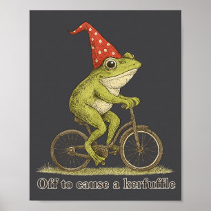 Poster Fora Para Causar Um Confusão Sapo Engraçado Dito E
