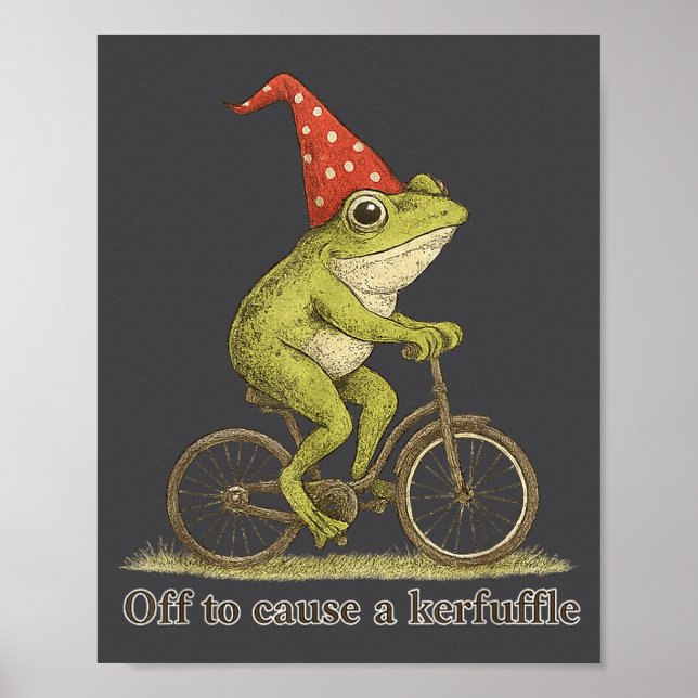 Poster Fora Para Causar Um Confusão Sapo Engraçado Dito E (Frente)