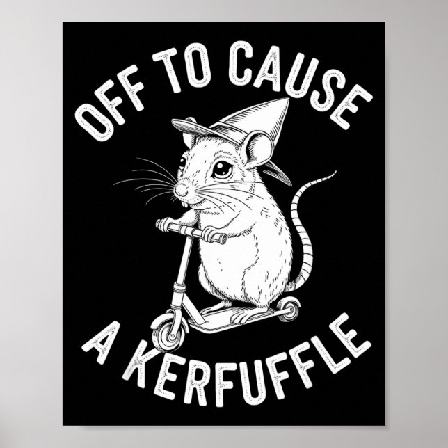 Poster Fora para causar um tumulto meme de piada de capiv (Frente)