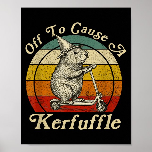 Poster Fora Para Causar Uma Confusão Funny Groundhog Ridi (Frente)
