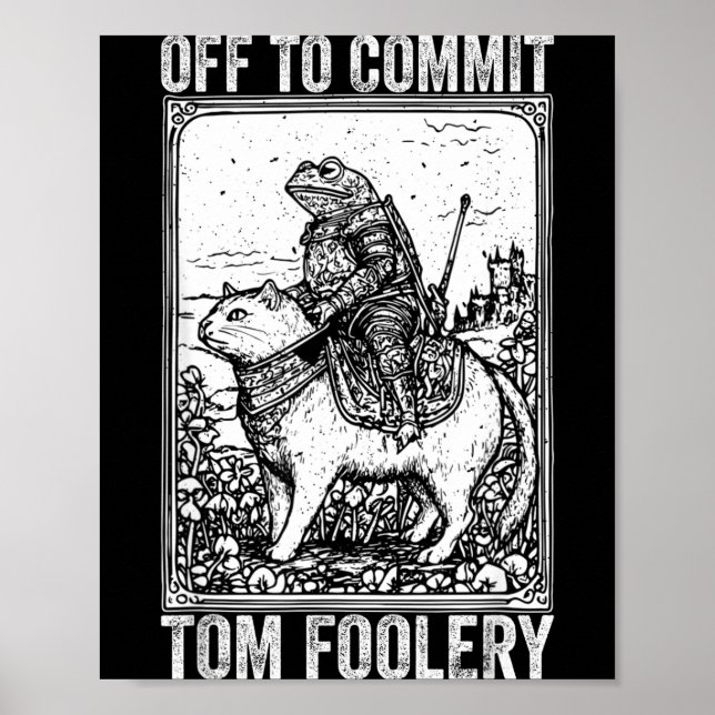 Poster Fora para cometer travessura meme dizer engraçado  (Frente)