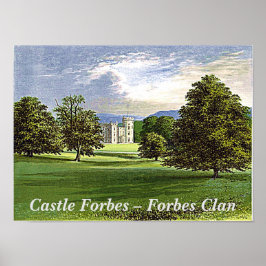 Pôster Forbes Scottish Clan Castle Forbes Aberdeenshire