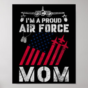 Poster Força Aérea Orgulhosa Mãe Família Militar da Força