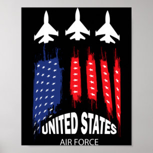 Poster Força Aérea Veteranos EUA 4 De Julho