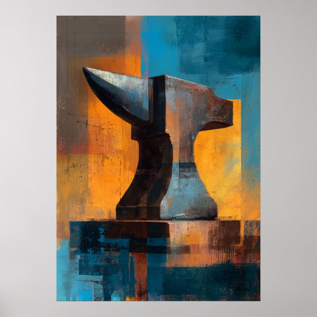Poster Força Artesanal da Pintura de Bigorna Impressionis (Frente)