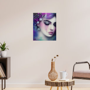 Poster Força Através da Mudança Arte Digital Fantasia IA