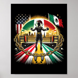 Poster Força E Glória Do Campeão Mexicano Boxing