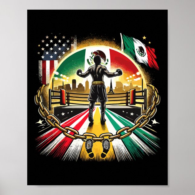 Poster Força E Glória Do Campeão Mexicano Boxing (Frente)