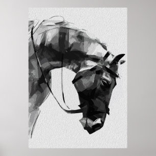 Poster Força Equina em Monocromia