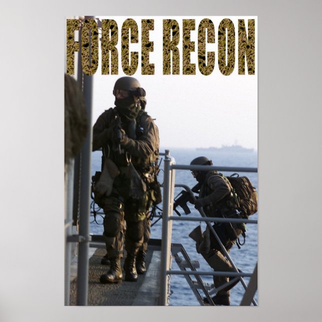 Poster Força Marinha Recon (Frente)