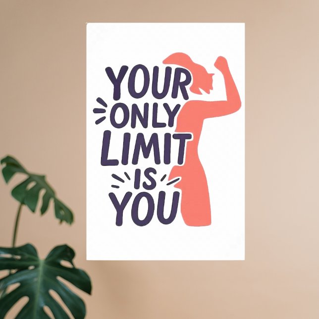 Poster Força motivacional seu único limite (Criador carregado)