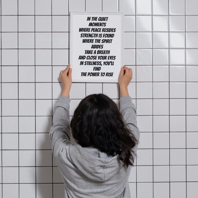 Poster Força no mini poema inspiracional Stillness (Criador carregado)