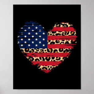 Poster Forças Armadas Patrióticas Americanas do Coração d