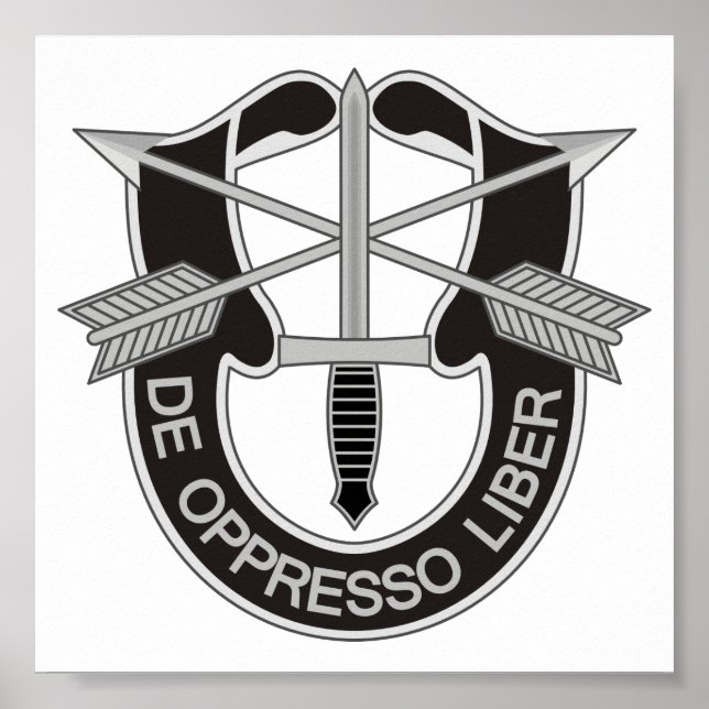 Poster Forças Especiais SF De Oppresso Liber (Frente)