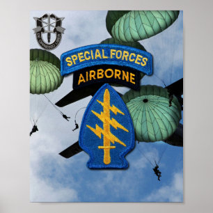 Poster Forças Especiais Verde Beretês Veteranos