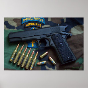 Pôster forças especiais, veteranos verdes de berets vets