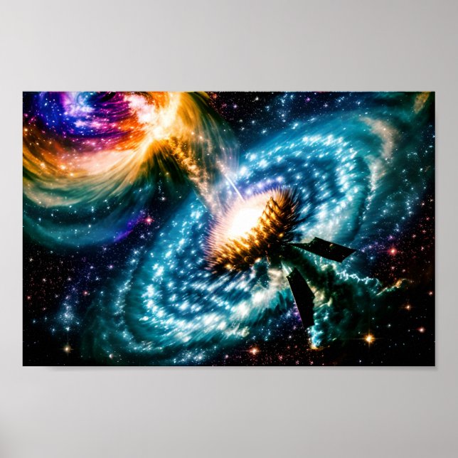 Poster Forças Planetárias Galáticas Colidem e Implantam (Frente)