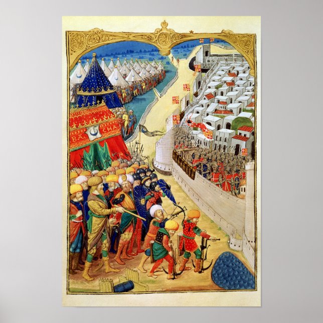 Pôster Forças turcas que se preparam para a batalha (Frente)