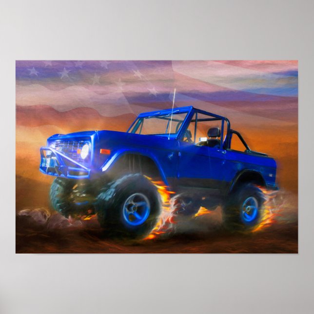Poster Ford Bronco "OFF ROAD RAGER" (Frente)