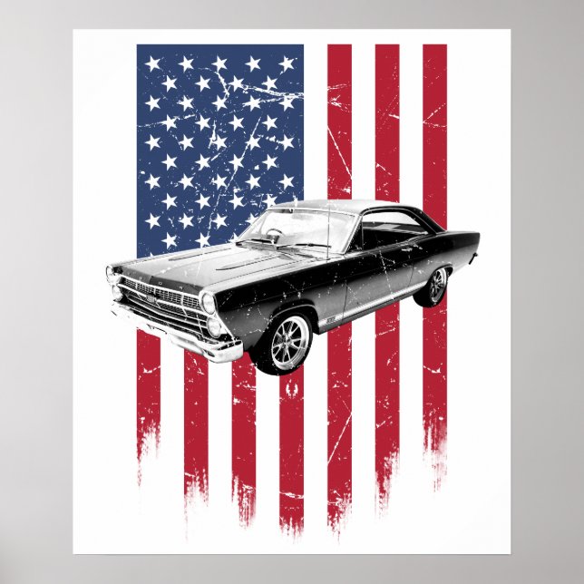 Poster Ford Fairlane Clássico 1967 (Frente)