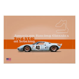 Pôster Ford GT40 at Sebring