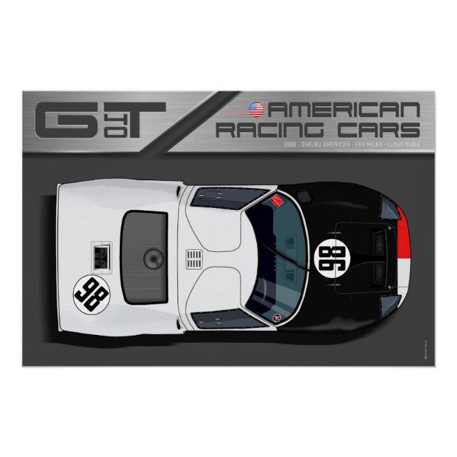 Pôster Ford GT40 No.98 (Frente)