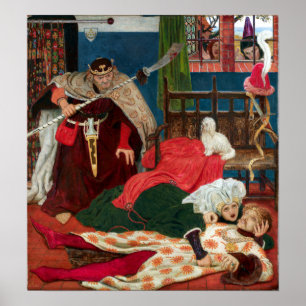 Poster Ford Madox Brown Death of Sir Tristram