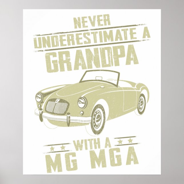 Poster Ford Mustang Lover Gift - Never Underestimate A Gr (Frente)