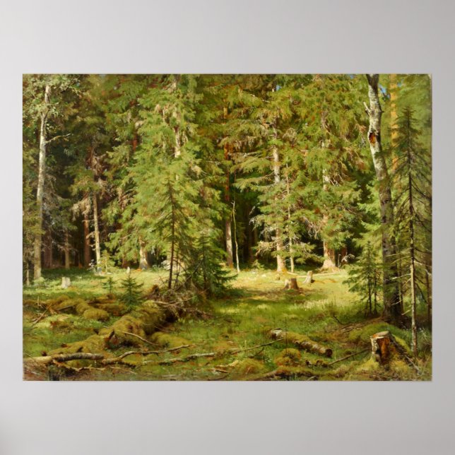 Poster Forest Ivan Shishkin (Frente)