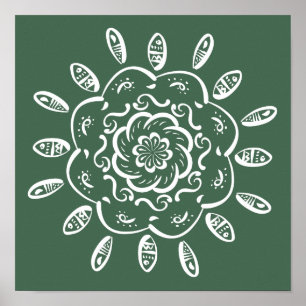Pôster Forest Mandala