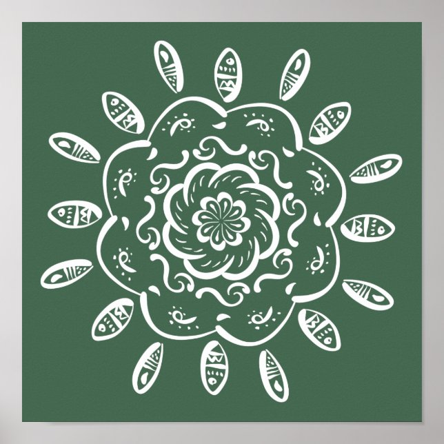 Pôster Forest Mandala (Frente)