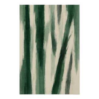 Pôster Forêt Liquide – Affiche Abstraite Vert Encre