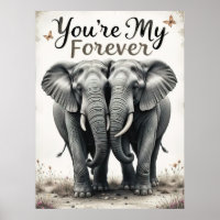 Forever Love Elephants Willife Art