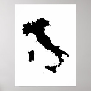 Pôster Forma da Itália