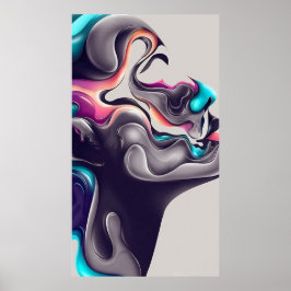 Poster Forma de Arte Clássica Abstrata