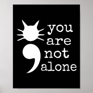 Poster Forma de Gato Semicolon Dão para Prevenção de Suic