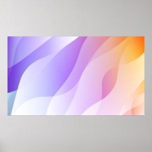 Poster Forma de Onda Geométrica abstrato com Gradient Sof