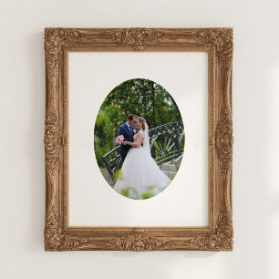 Poster Forma de Oval Vertical de Foto de Casamento